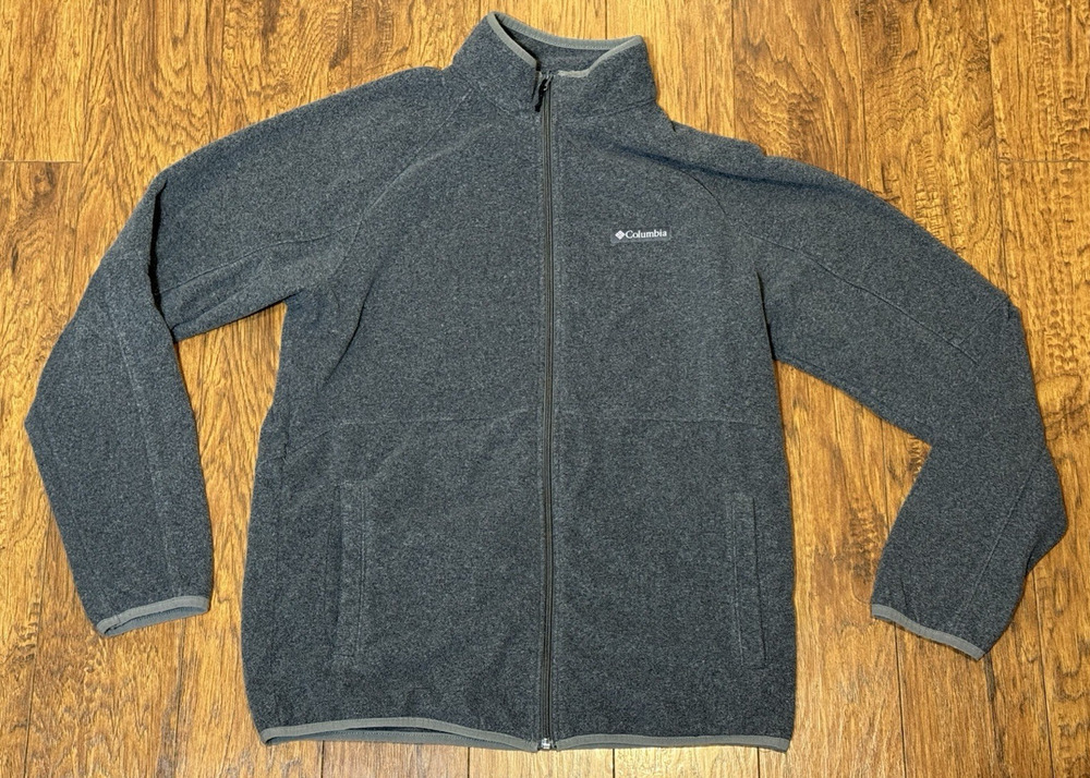 Columbia Basin Trail Jacket Fleece Mock Neck Full Zip Gray - Men's Size M